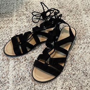 Rebecca Minkoff black suede sandal size 7